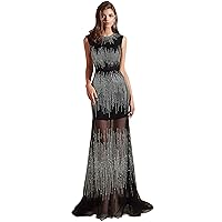 Women's Sexy Mermaid Long Prom Dresses Sequins Evening Gowns