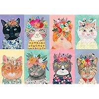 Buffalo Games - Mia Charro - Colorful Cat Crowns - 500 Piece Jigsaw Puzzle for Adults Challenging Puzzle Perfect for Game Nights - 500 Piece Finished Size is 21.25 x 15.00