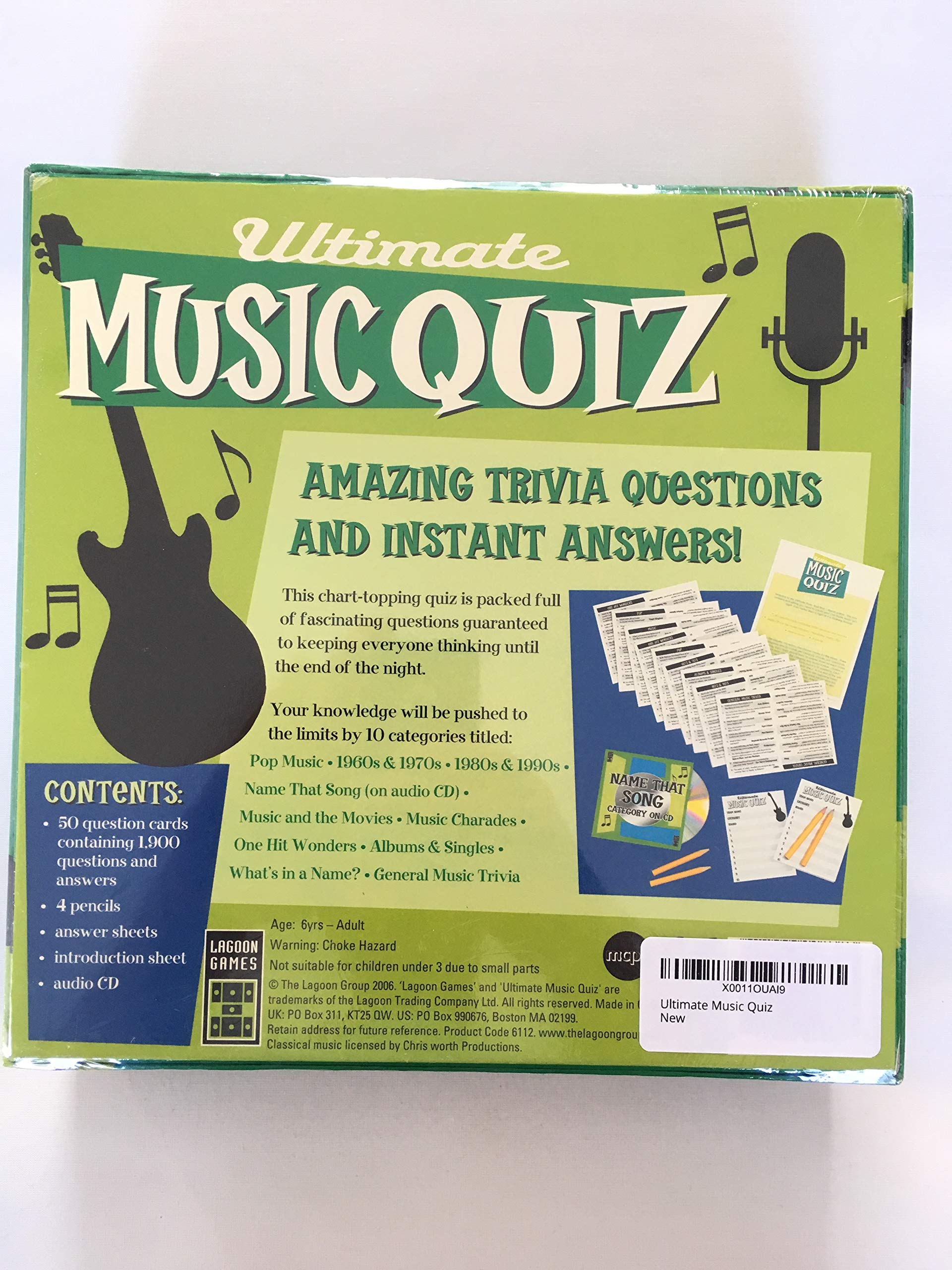 Ultimate Music Quiz - Name That Song Category On CD - Includes 1,900 Questions Over 10 Trivia Categories by Lagoon Games
