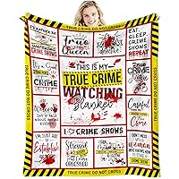True Crime Gifts for Women - Gifts for True Crime Lovers - Serial Killer Merchandise for Women - Crime Junkie Merch - Crime Scene Gifts - Crime Junkie Gift Throw Blanket 60