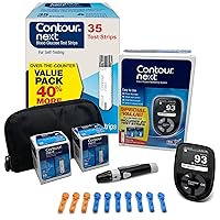 CONTOUR NEXT Blood Glucose Monitoring System – All-in-One Kit for Diabetes with Glucose Monitor and 55 Test Strips For Blood Sugar & Glucose Testing