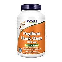 Supplements, Psyllium Husk Caps 500 mg, Non-GMO Project Verified, Natural Soluble Fiber, Intestinal Health*, 500 Veg Capsules