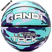 AND1 Ultra Grip Basketball: Official Regulation Size 7 (29.5 inches) Rubber- Deep Channel Construction Streetball, Made for Indoor Outdoor Basketball Games