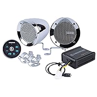 Memphis MXABMC2BT (2) Speakers+Amp+Bluetooth Control for Motorcycle/ATV/Scooter
