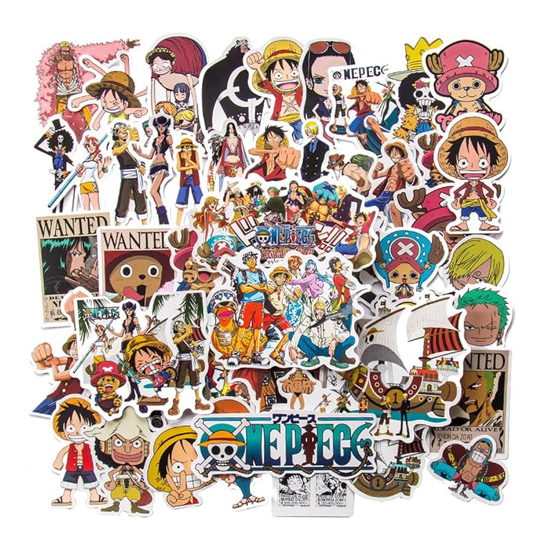 50pcs One Piece Luffy Anime Sticker For Notebook Motorcycle Skateboard  Laptop Waterproof Cartoon Decals | Fruugo ES