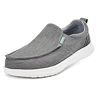 Mens Loafers Casual Slip-on Shoes - Mens Boat Shoes Comfy Lightweight Canvas Non-Slip Sneakers Walking Shoes