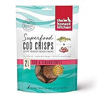 The Honest Kitchen Superfood Cod Crisps: Cod & Strawberry, 3 oz