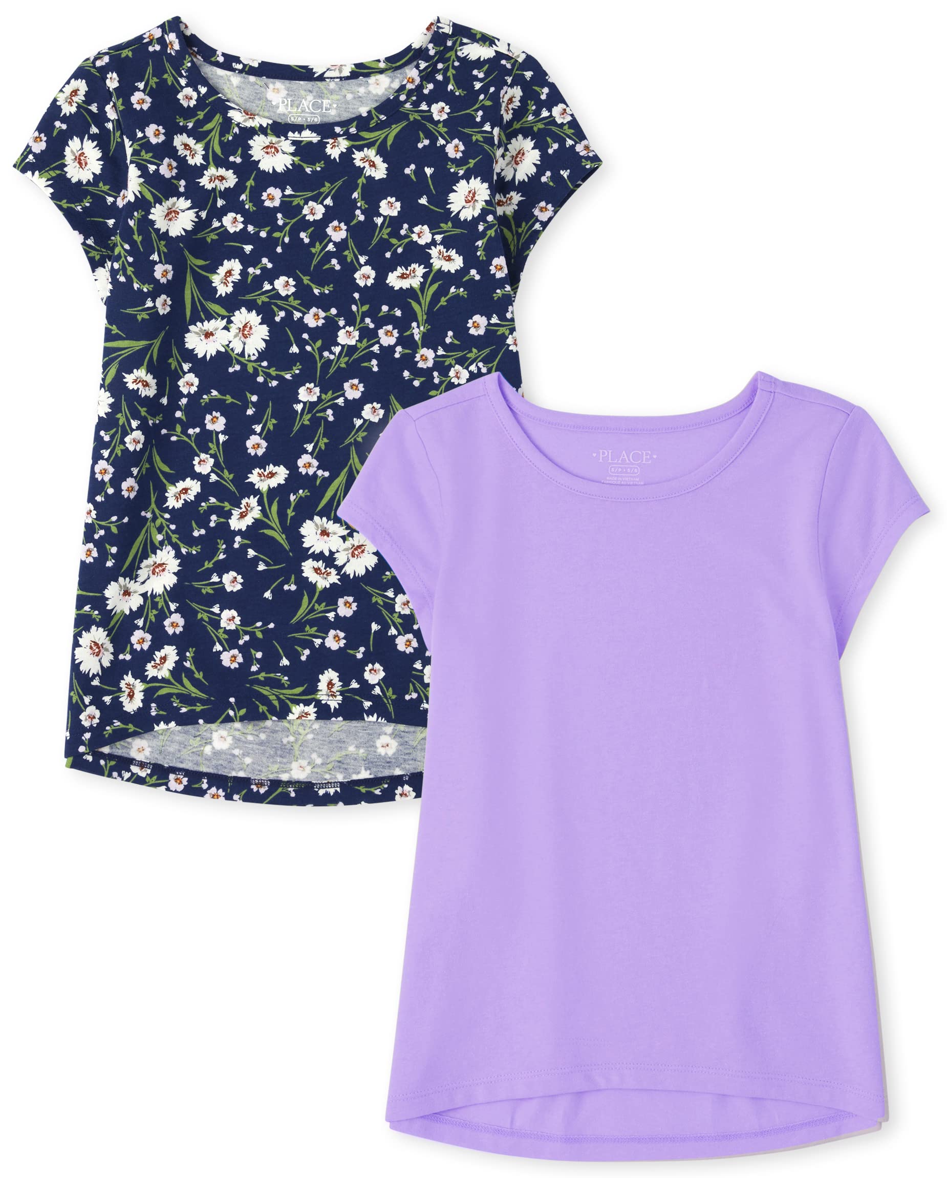 The Children's Place Girls Print Basic Layering Tees