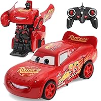 Transform Robot Remote Control Car - RC Cars Deformation Car Model Toy for Over 3 Years Old for Boys, One-click Transformation & Rotating Drifting