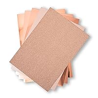 Sizzix Rose Gold, Surfacez, Surfaces-Opulent Cardstock, 8x11.5 inches, 50 Pack