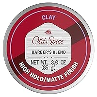 Hair Styling Clay for Men, High Hold/Matte Finish, Barber's Blend Infused with Aloe, 3 Ounce Old Spice Hair Styling Clay for Men, High Hold/Matte Finish, Barber's Blend Infused with Aloe, 3 Ounce