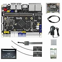 YY3568 Open-Source Developer Kit Rockchip RK3568 Soc Support Android11.0, Debian10.0 and OpenHarmony OS, 64-bit AI Mainboard for Face Recognition Prototyping (Advanced Kit with eDP LCD 4GB RAM)