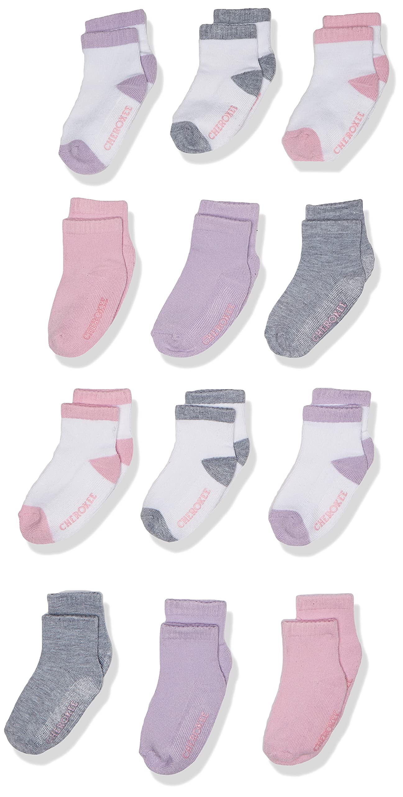 Cherokee baby-girls 12 Pack Shorty Socks