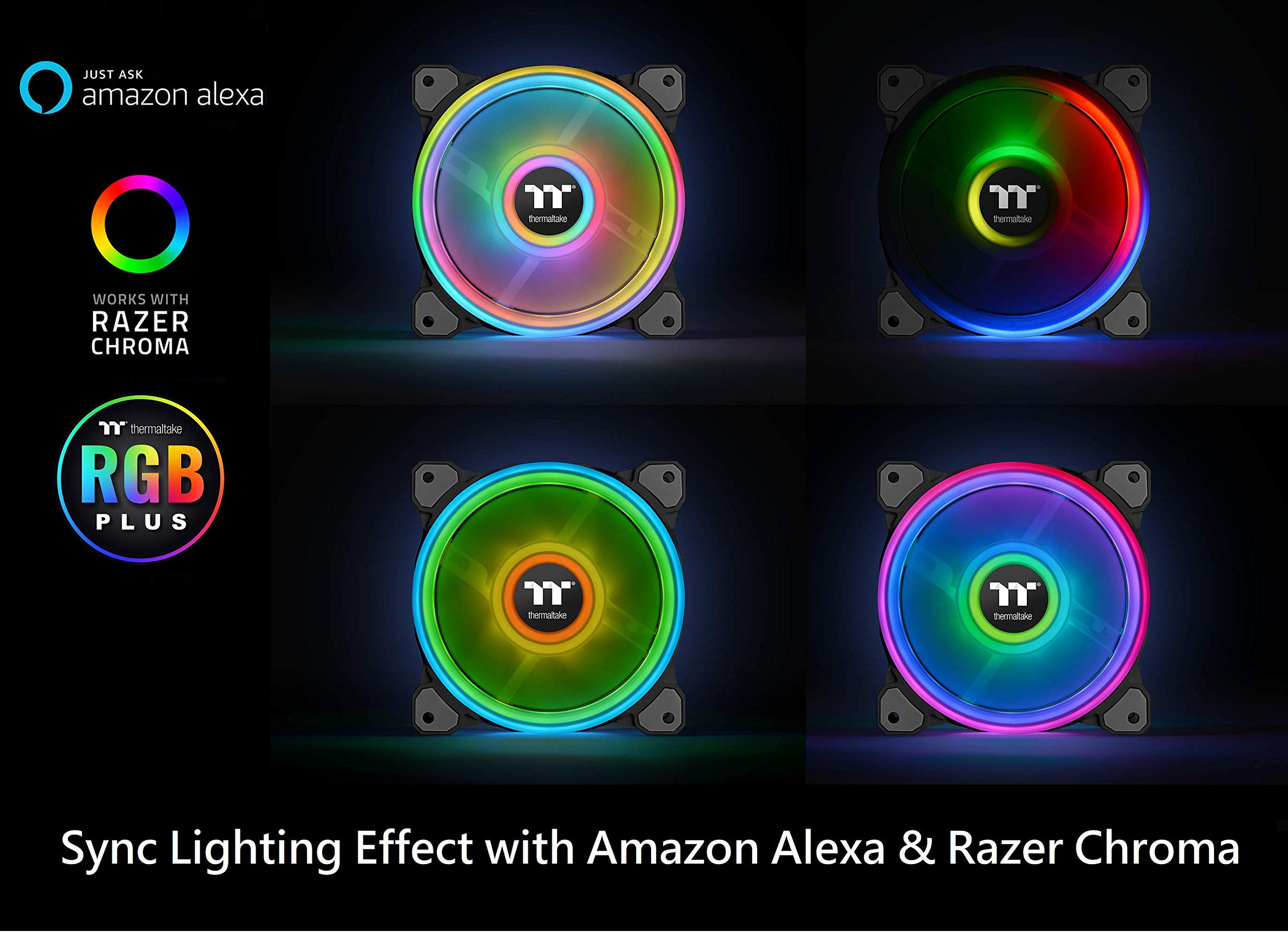 Mua Thermaltake Riing Quad 140mm 16.8 Million RGB Color (Alexa, Razer