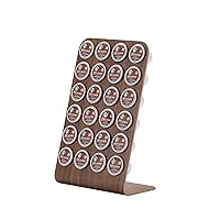 SAMDI Coffee Pod Holder, K Pod Holder - 24 Pod Capacity K Cup Holder Organizer and K Cup Holder Wide, Coffee Bar Accessories Compatible with K Cup(Walnut)