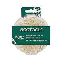 EcoTools Dry Body Brush, Dry Brushing Body Brush For Smooth Skin, Exfoliating Brush Removes Dry Skin, Easy-To-Use Handle, Eco-Friendly Dry Brush, Synthetic Cruelty-Free Bristles, 1 Count