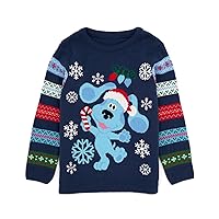 Blue's Clues And You Christmas Jumper Kids Navy Knitted Xmas Sweater 2-3 Years