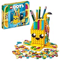 LEGO 41948 DOTS Cute Banana Pen Holder, Arts and Crafts Set, Toy Pencil Pot Desk Organizer, DIY Bedroom Accessories, Gifts for Kids, Girls & Boys 6 Plus Years Old