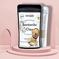 Bentonite Clay Powder for face & body detoxify, oil control & cleansing facial mask - 100% Natural Indian Healing Clay Powder (5.29oz)