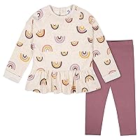 Gerber Girls Toddler 2-Piece Peplum Waist Top & Legging Set