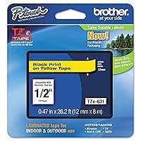 Brother Genuine P-Touch TZE-631 Tape, 1/2