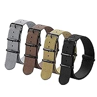 Ritche Military Ballistic Nylon Strap 16mm 18mm 20mm 22mm Premium Nylon Watch Band Strap With Stainless Steel Buckle (4 Packs), Valentine's day gifts for him or her