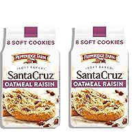 Pepperidge Farm Oatmeal Raisin Soft Baked Cookies, Santa Cruz, 8.6 OZ Bag (2 Pack SimplyComplete Bundle) for Kid Treats, Family Gatherings