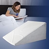 7-Inch Memory Foam Wedge Bed Pillow for Sleeping - for Acid Reflux, Heartburn, GERD, and Snoring