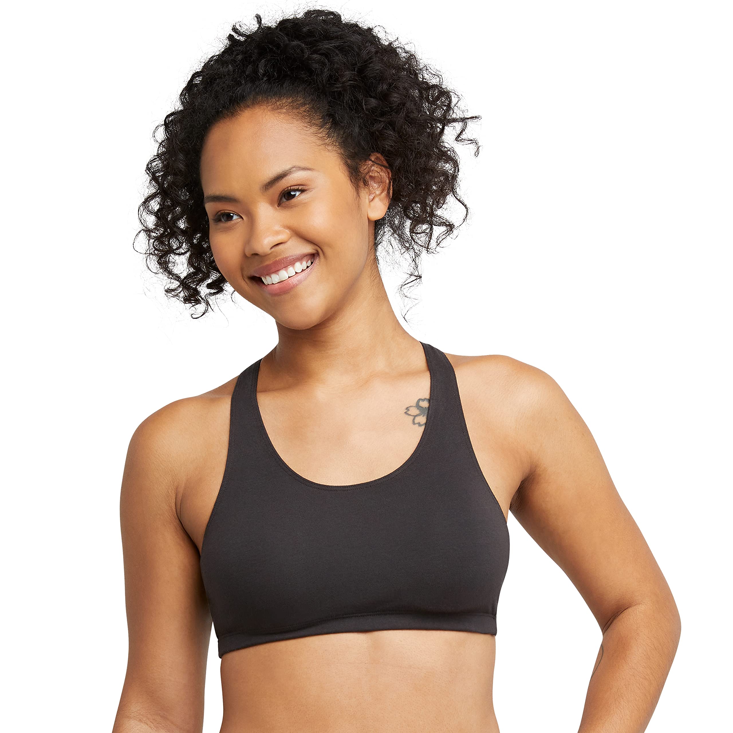 Buy Hanes Women's Racerback Bralette Pack, Stretch Knit Low-Impact