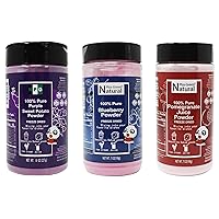 Pure Purple Sweet Potato Powder, Blueberry Powder 7 Oz, and Pomegranate Juice Powder 7 Oz