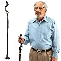 Walking Cane for Men and Walking Canes for Women Special Balancing - Cane Walking Stick Have 10 Adjustable Heights - self Standing Folding Cane, Portable Collapsible Cane, Comfortable