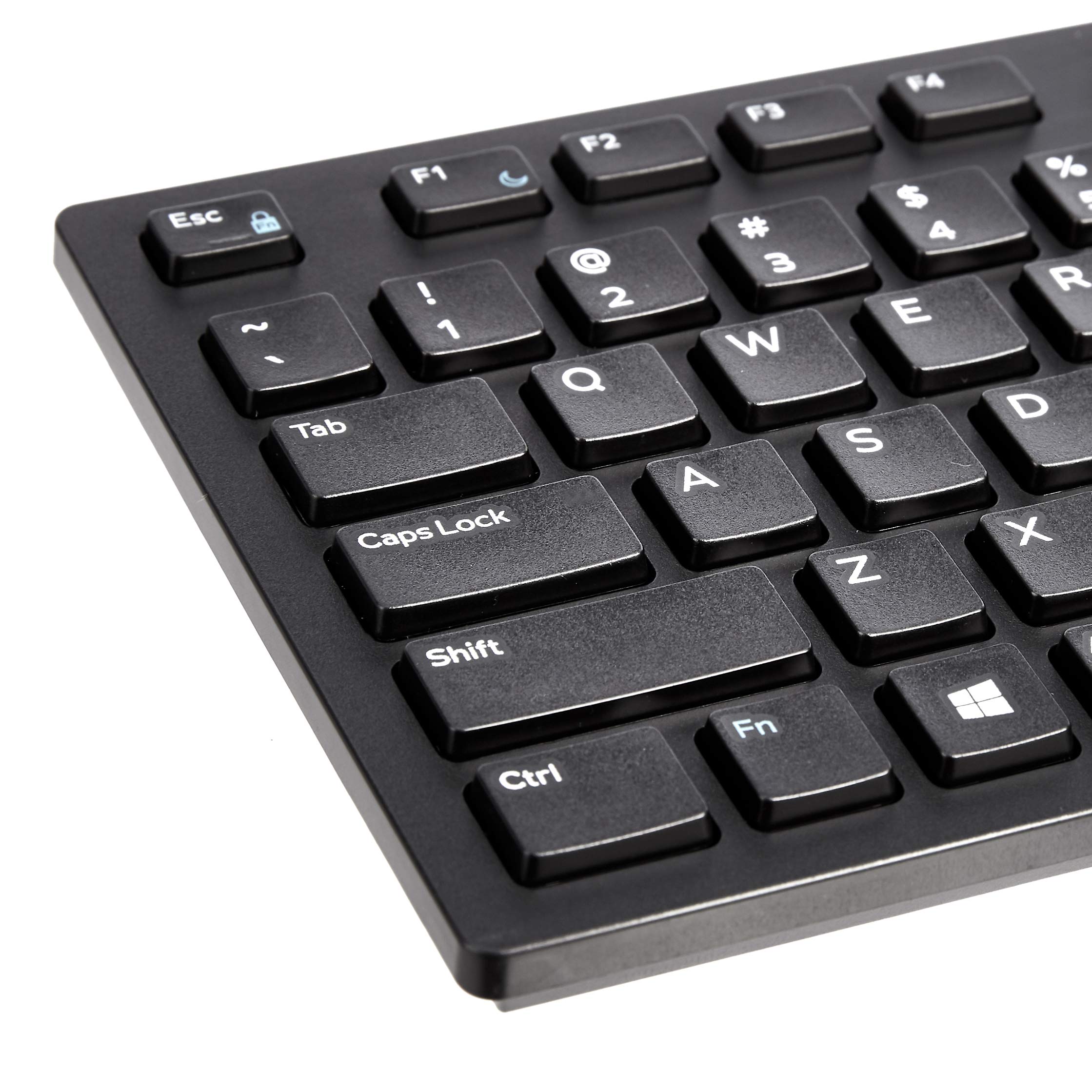 Amazon Basics Low-Profile Wired USB Keyboard with US Layout (QWERTY), Matte Black