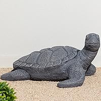 Glitzhome Turtle Outdoor Statue Large Tortoise Garden Sculpture Decoration, 22.75