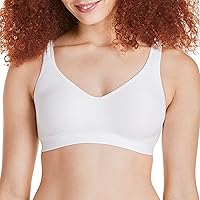 Hanes Women's Wireless Bra, Smooth Comfort Full-Coverage T-Shirt Bra, Single or 2-Pack