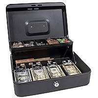 Royal Sovereign Money Handling Security Box Cash Box (RSCB-400N), Tiered-Tray