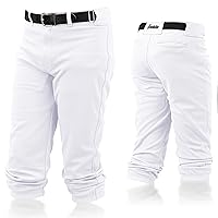 Franklin Sports Youth Baseball + Softball Pants - Knee High + Relaxed Fit Kids Baseball Pants - White, Black + Grey Pants