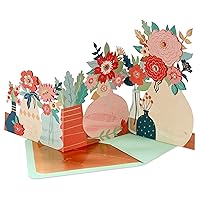 Hallmark Signature Blank Mothers Day Card or Birthday Card for Women (Displayable Accordion Fold Flowers)
