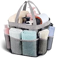 Mesh Shower Caddy Portable, Quick Dry Hanging Shower Tote Bag for College Dorm Room Essentials, Large Capacity Shower Caddy Dorm for Bathroom Gym Swimming