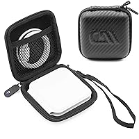 CASEMATIX Protective Travel Case Compatible with MagSafe Duo Charger and Cable - Hard Shell Carrier with Wrist Strap and Reinforced Zipper - Case Only Black
