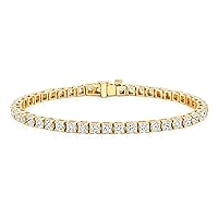 Diamond Wish 1 1/2 to 15 Carat Diamond Tennis Bracelet in 14k White or Yellow Gold (G-H, VS2-SI1, cttw) 7 Inches Long