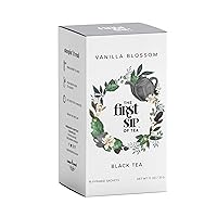 Vanilla Blossom Black Tea, Tea Bags, Rose, Orange & Vanilla, High Caffeine, Perfect Iced & Hot Tea - 16 Cups | The Spice Hut, First Sip of Tea