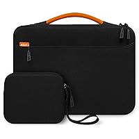 JETech Laptop Sleeve for 13.3-Inch MacBook Air/Pro, 14-Inch MacBook Pro 2021 M1, 13-13.6 Inch Notebook, Waterproof Carrying Case with Small Bag (Black)