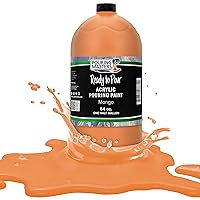 Pouring Masters Mango Acrylic Ready to Pour Pouring Paint - Premium 64-Ounce Pre-Mixed Water-Based - For Canvas, Wood, Paper, Crafts, Tile, Rocks and more