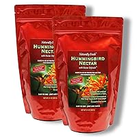 Naturally Fresh Hummingbird Nectar with Nectar Defender Lasts Longer in Hummingbird Feeders | Easy to Use Powder | Makes 96 oz of Clear Hummingbird Nectar | 2 Pack
