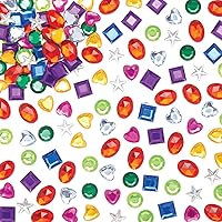 Baker Ross AW976 Self Adhesive Acrylic Jewels Value Tub - Pack of 800, Arts and Crafts for Kids