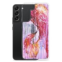 NightOwl Studio Custom Phone Case Compatible with Samsung Galaxy, Slim Cover for Wireless Charging, Drop and Scratch Resistant, Pink Rain Samsung Galaxy S22 Plus