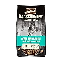 Merrick Backcountry Grain Free Dry Adult Dog Food, Kibble With Freeze Dried Raw Pieces, Game Bird Recipe - 4.0 lb. Bag