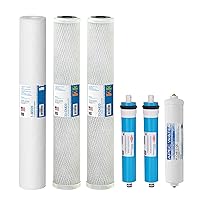 Systems FILTER-MAX-LITE180 Commercial Grade US Made 180 GPD Complete Replacement Filter Set for Light Commercial Reverse Osmosis Water Filter System