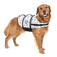 Paws Aboard Dog Life Jacket - Keep Your Canine Safe with a Nylon Life Vest - Designer Life Jackets - Perfect for Swimming and Boating - Nautical Dog, Large