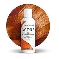 Adore Semi Permanent Hair Color - Vegan and Cruelty-Free Hair Dye - 4 Fl Oz - 038 Sunsine Orange (Pack of 1)